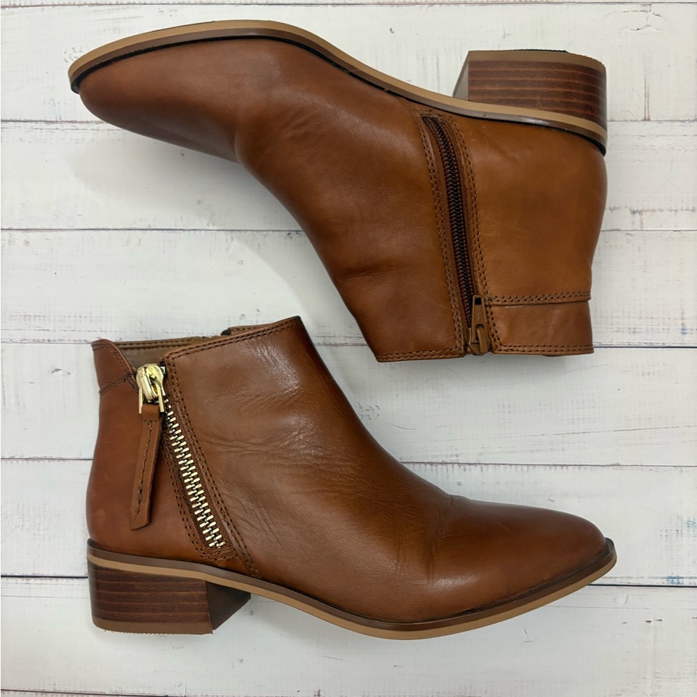 Aldo Reravia Leather Ankle Boots size 6.5 color Brown